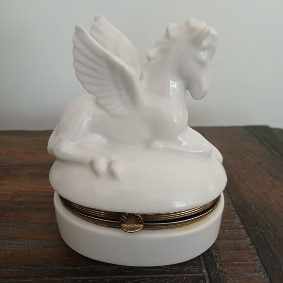 Taj Importing Co. San Francisco Music Trinket Box Pegasus Plays Impossible Dream - Picture 1 of 10